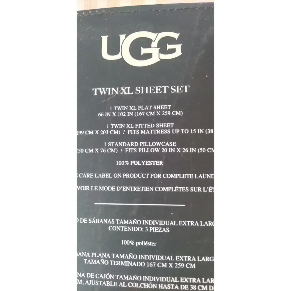 Ugg‎ Devon Sheet Set Navy Stripe Size Twin XL Devon Chambray Sunset Stripe-NEW
